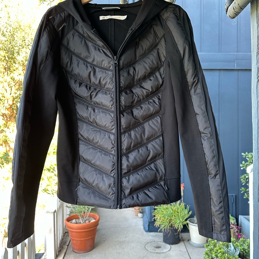 blanc noir jacket w/ mesh insets sz L
